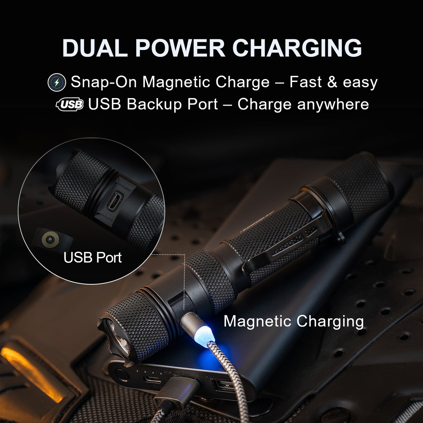 Powertac - E9R GEN4 - 2,550 Lumen Tactical EDC Flashlight