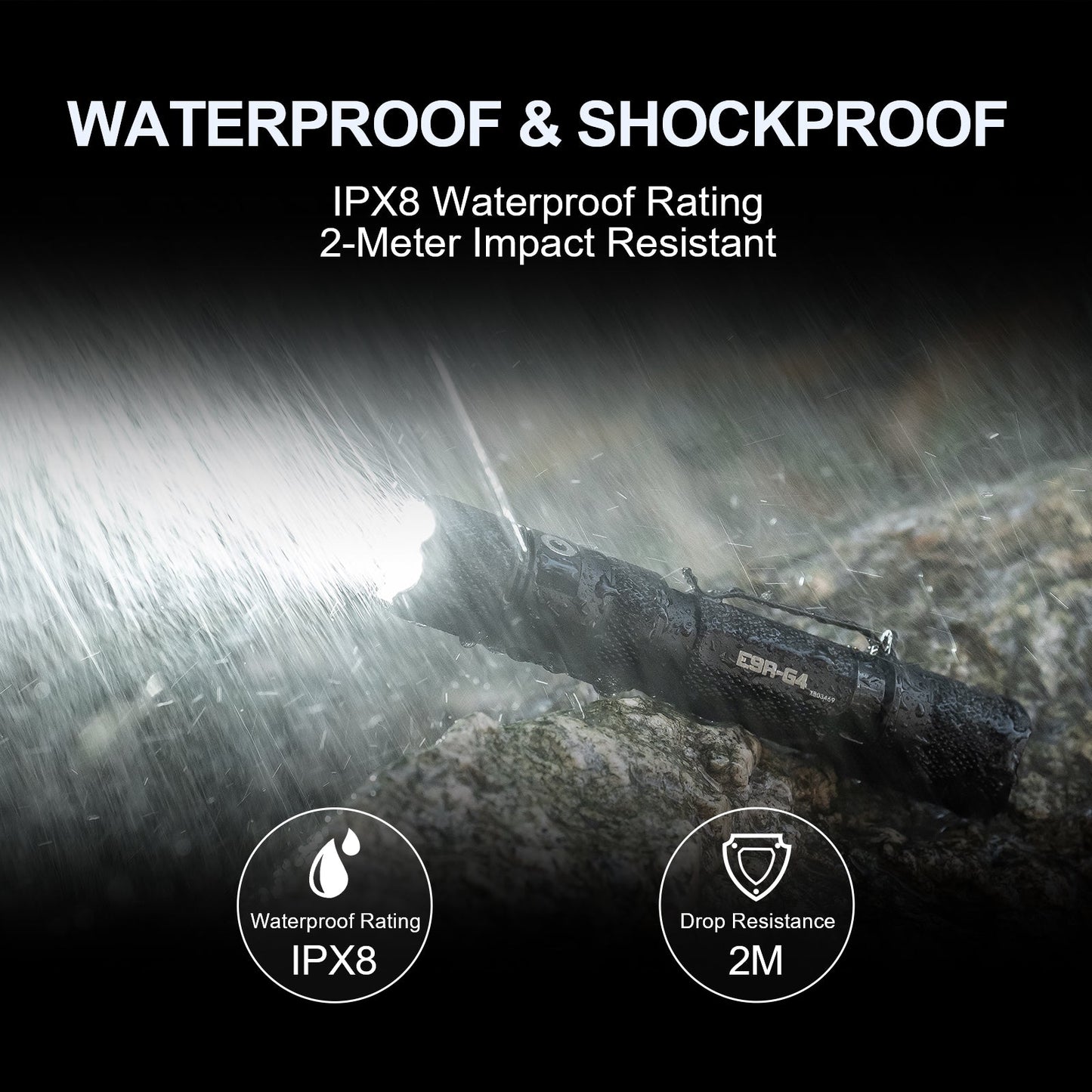 Powertac - E9R GEN4 - 2,550 Lumen Tactical EDC Flashlight