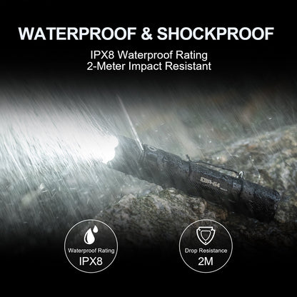 Powertac - E9R GEN4 - 2,550 Lumen Tactical EDC Flashlight