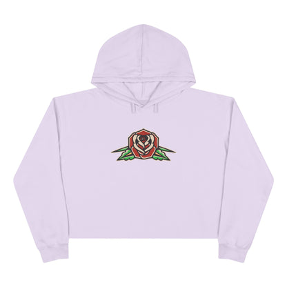 Liebe Calavera Rosa Crop Hoodie