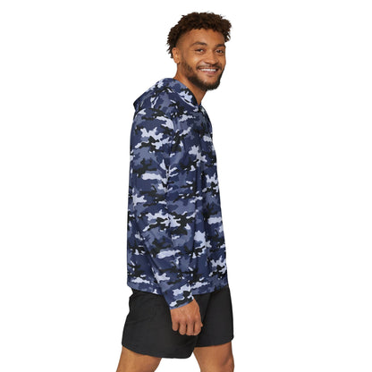 Texas Rigged Tees Blue Camo — Unisex Fishing Pullover Hoodie (SPF 50+)