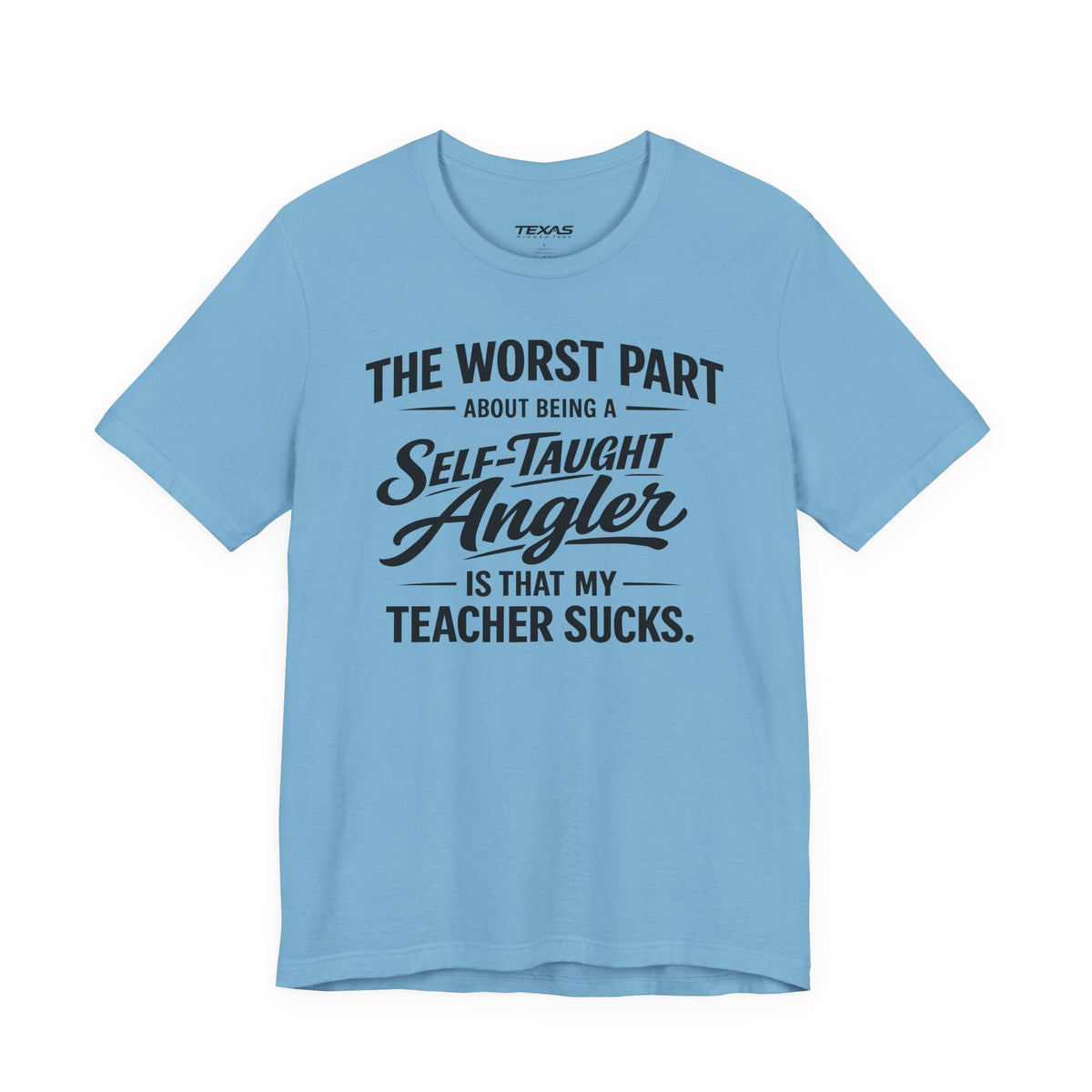 Texas Rigged Tees Self-Taught Angler — Unisex Cotton Tee