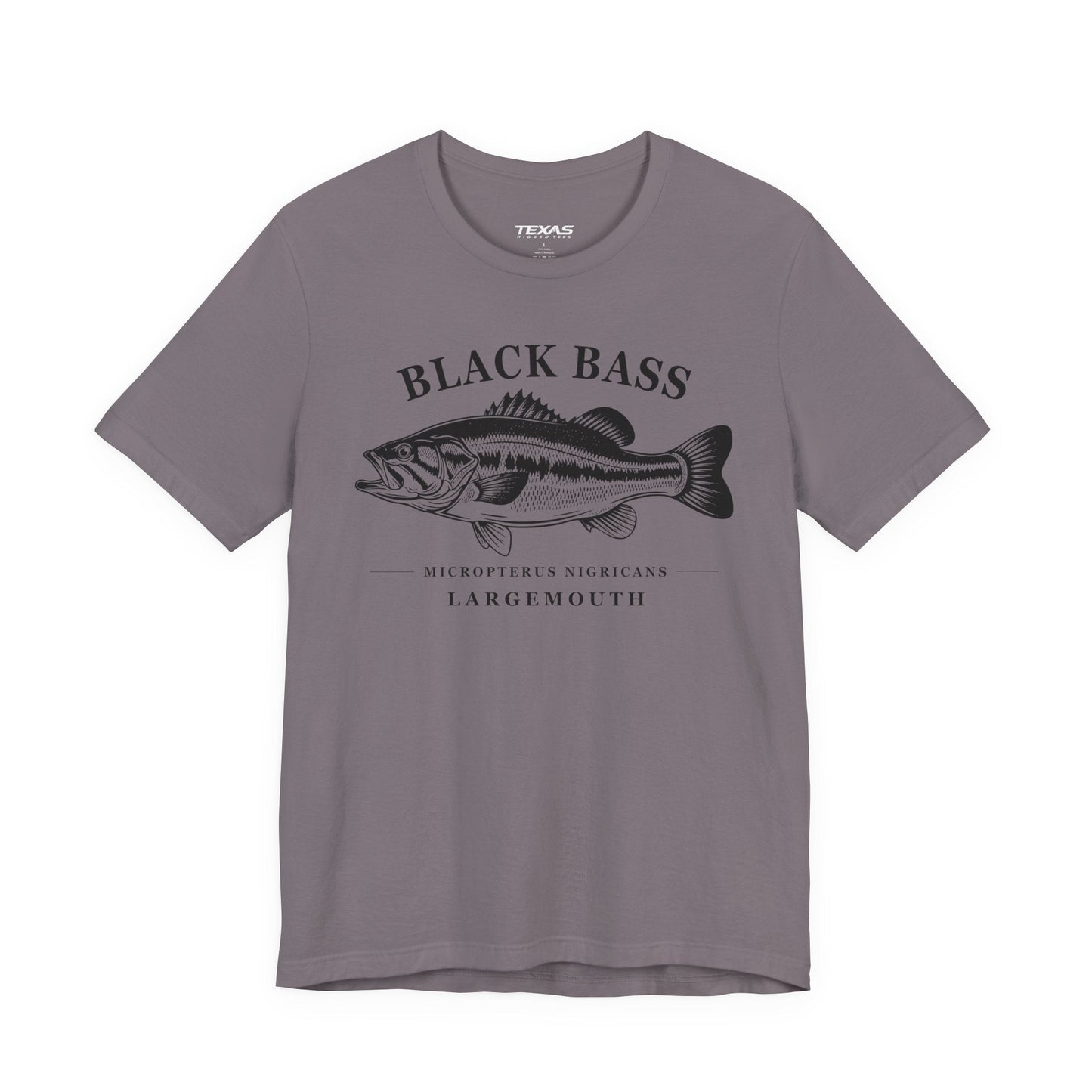 Texas Rigged Tees Black Bass — Unisex Cotton Tee