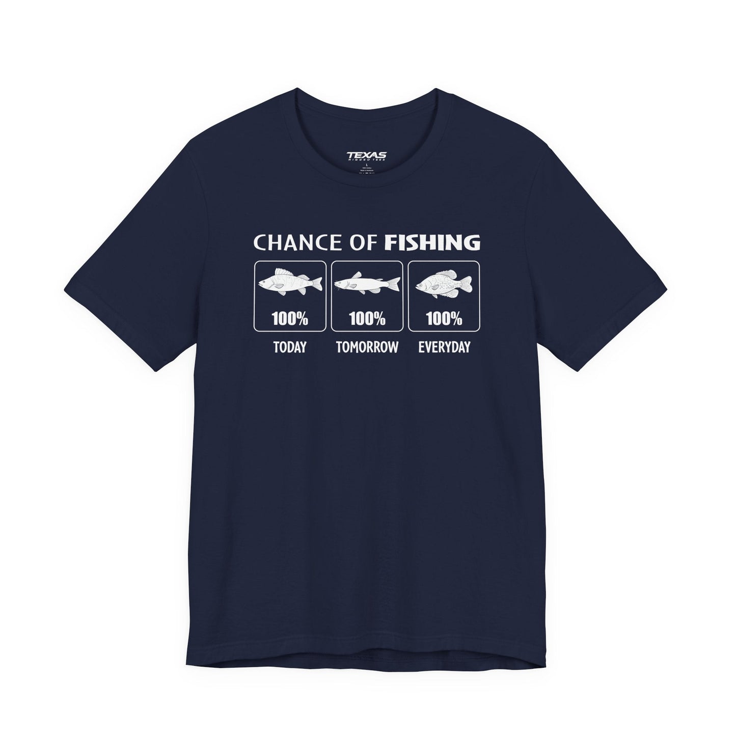 Texas Rigged Tees Chance of Fishing — Unisex Cotton Tee