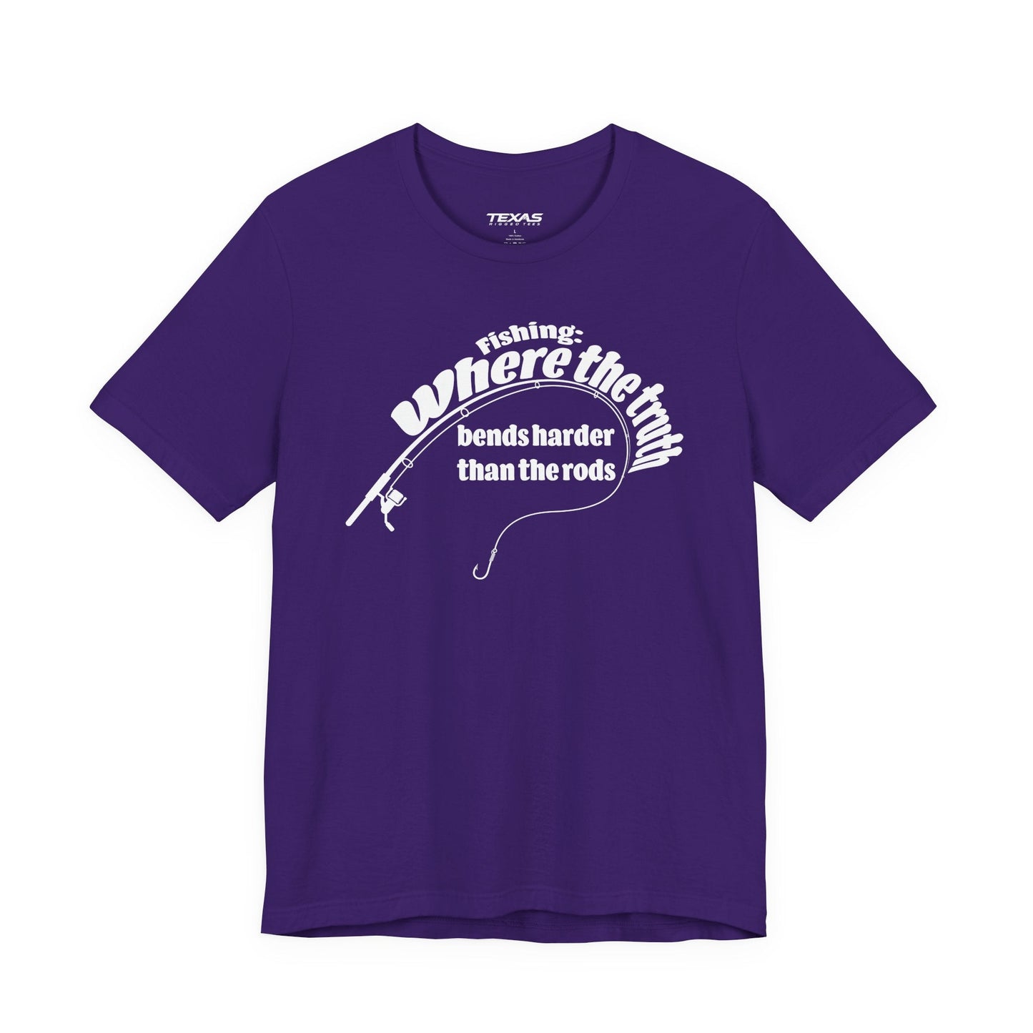 Texas Rigged Tees Fishing: Where the Truth Bends Harder Than the Rods — Unisex Cotton Tee