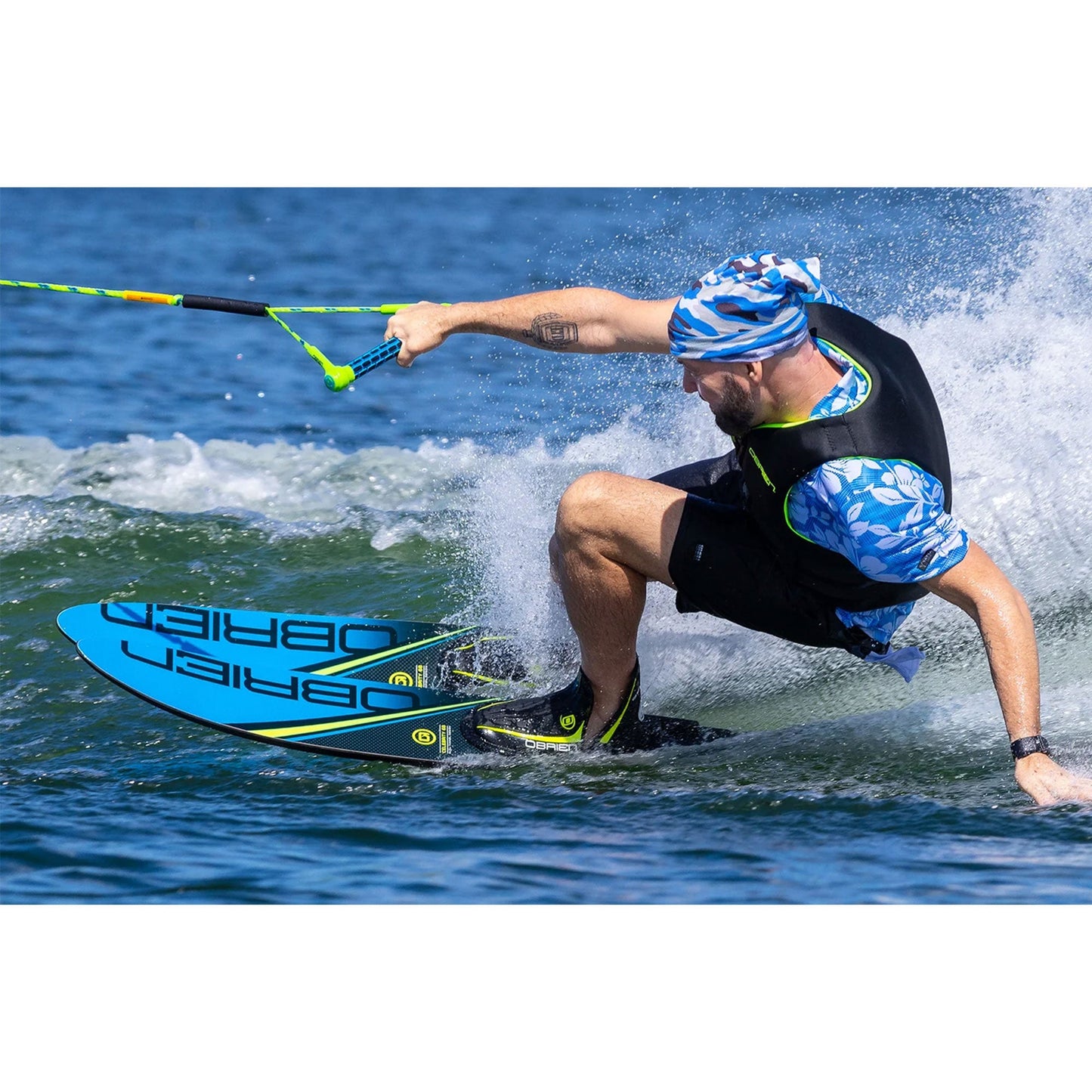 O'Brien Watersports 2191114 Adult 64 inches Celebrity Water skis, Blue and Black
