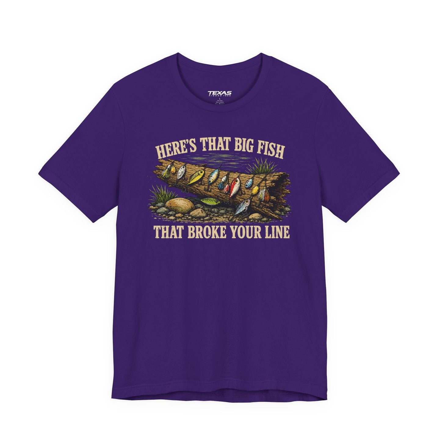 Texas Rigged Tees Here’s That Big Fish That Broke Your Line — Unisex Cotton Tee