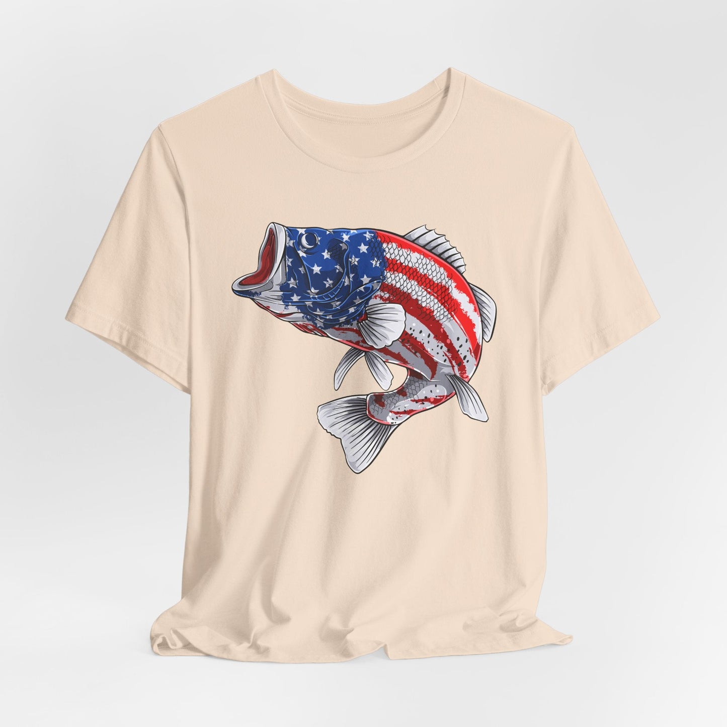 Texas Rigged Tees Patriotic Bass — Unisex Cotton Tee