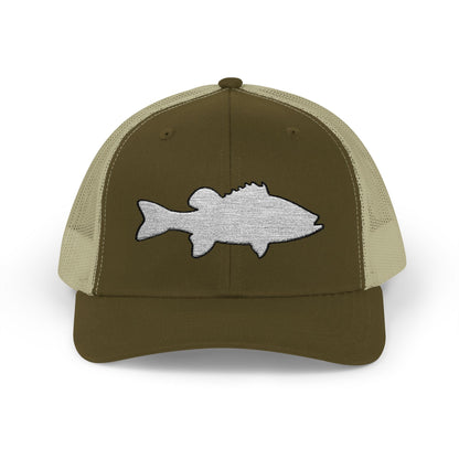 Texas Rigged Tees Bass Silhouette — Embroidered Baseball Cap
