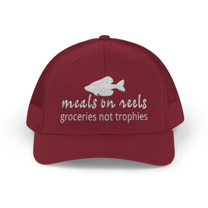Texas Rigged Tees Meals on Reels: Groceries Not Trophies — Embroidered Baseball Cap