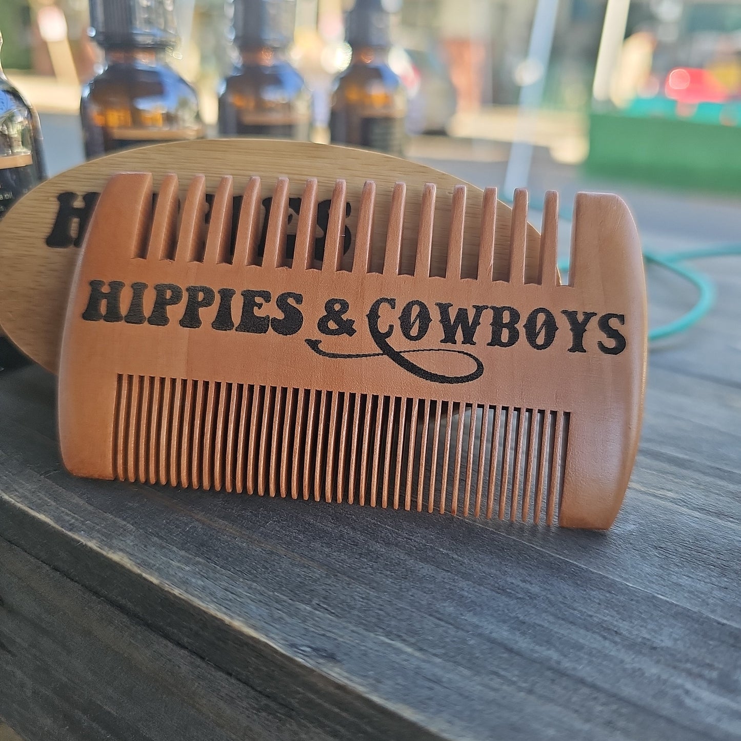 Hippies & Cowboys Beard Care Logo Comb