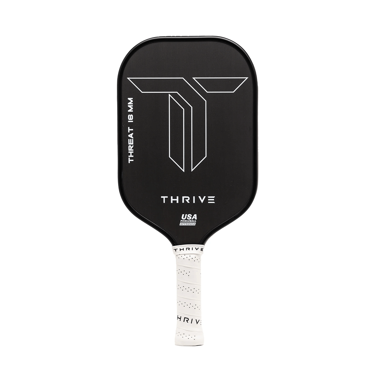 Thrive THREAT 16 SINGLES Includes custom weight card, paddle cover, paddle eraser, and lead weights.