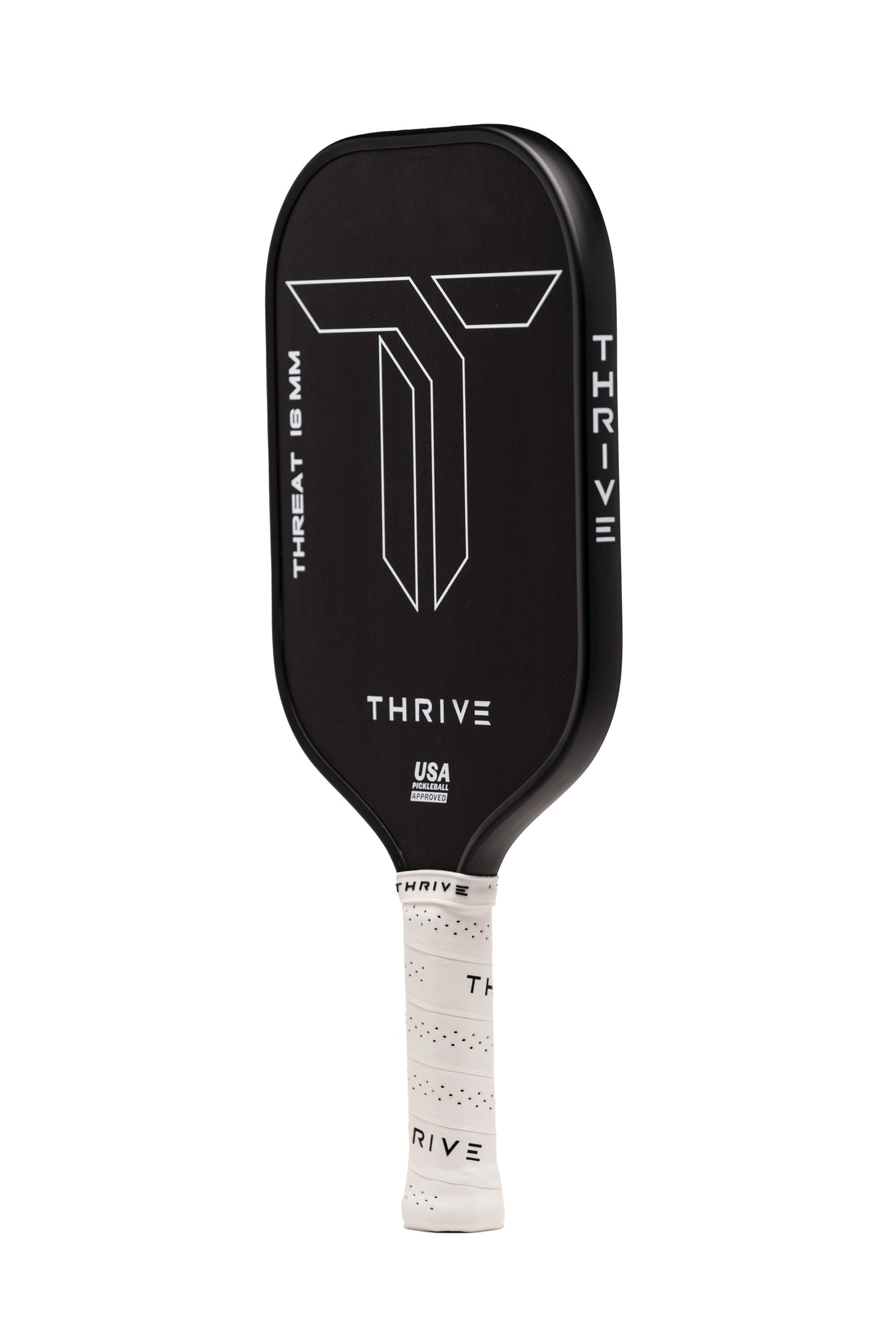 Thrive THREAT 16 SINGLES Includes custom weight card, paddle cover, paddle eraser, and lead weights.