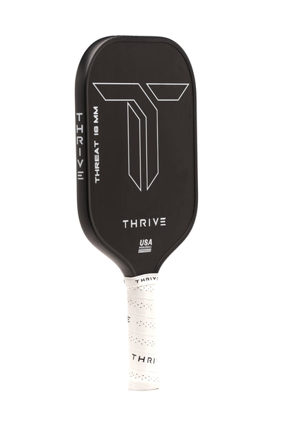 Thrive THREAT 16 SINGLES Includes custom weight card, paddle cover, paddle eraser, and lead weights.