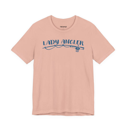 Texas Rigged Tees Lady Angler — Unisex Cotton Tee