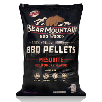 Bear Mountain BBQ 20 Pound Premium All Natural Hardwood Mesquite Smoker Pellets
