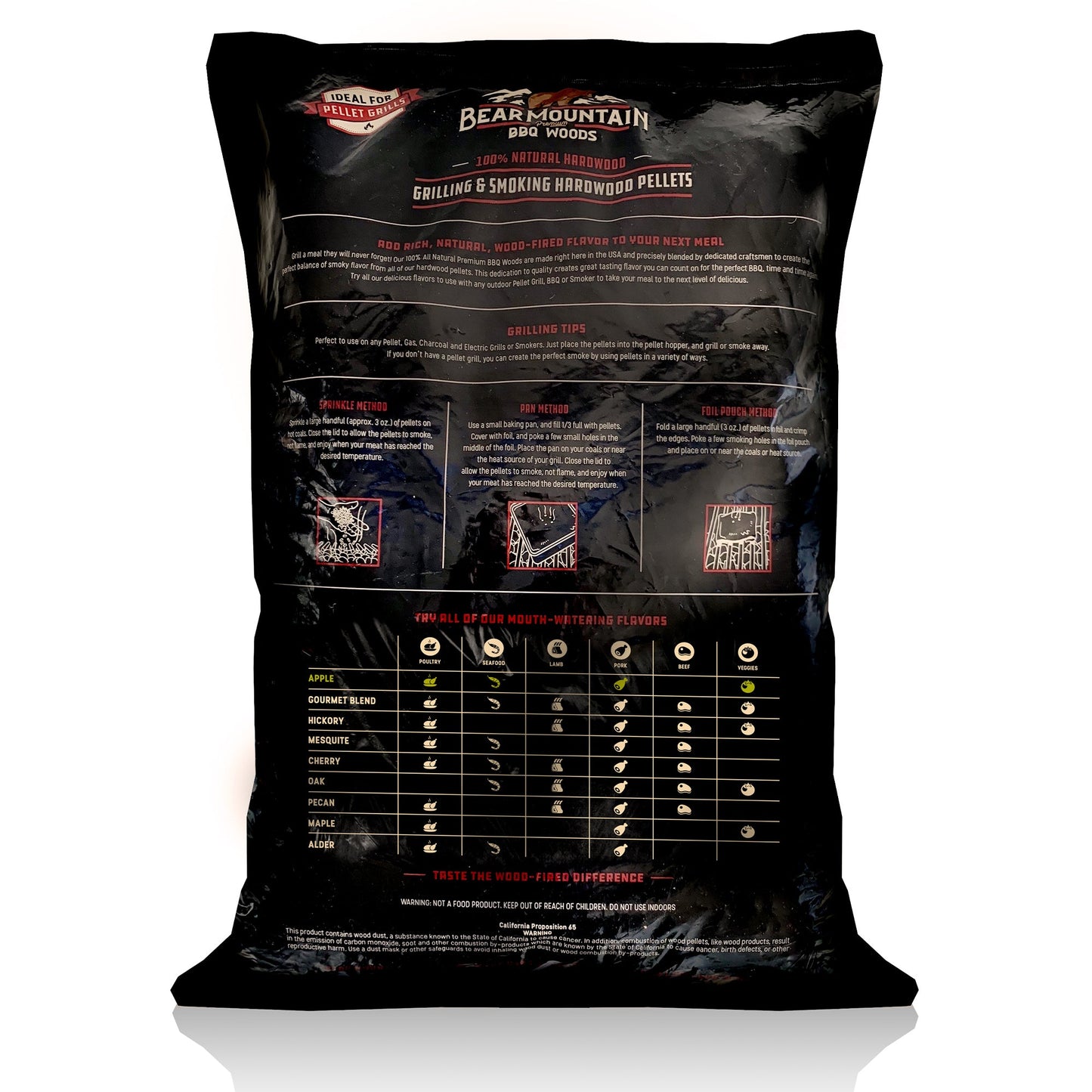 Bear Mountain BBQ Premium All-Natural Hardwood Apple Smoker Pellets, 20 Pounds