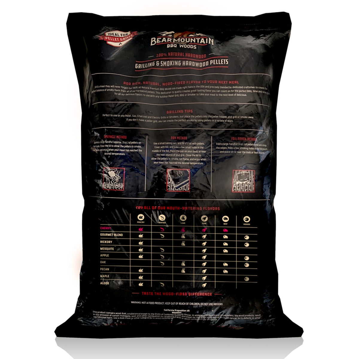 Bear Mountain BBQ All Natural Hardwood Cherry Smoker Pellets, 20 lbs (3 Pack)
