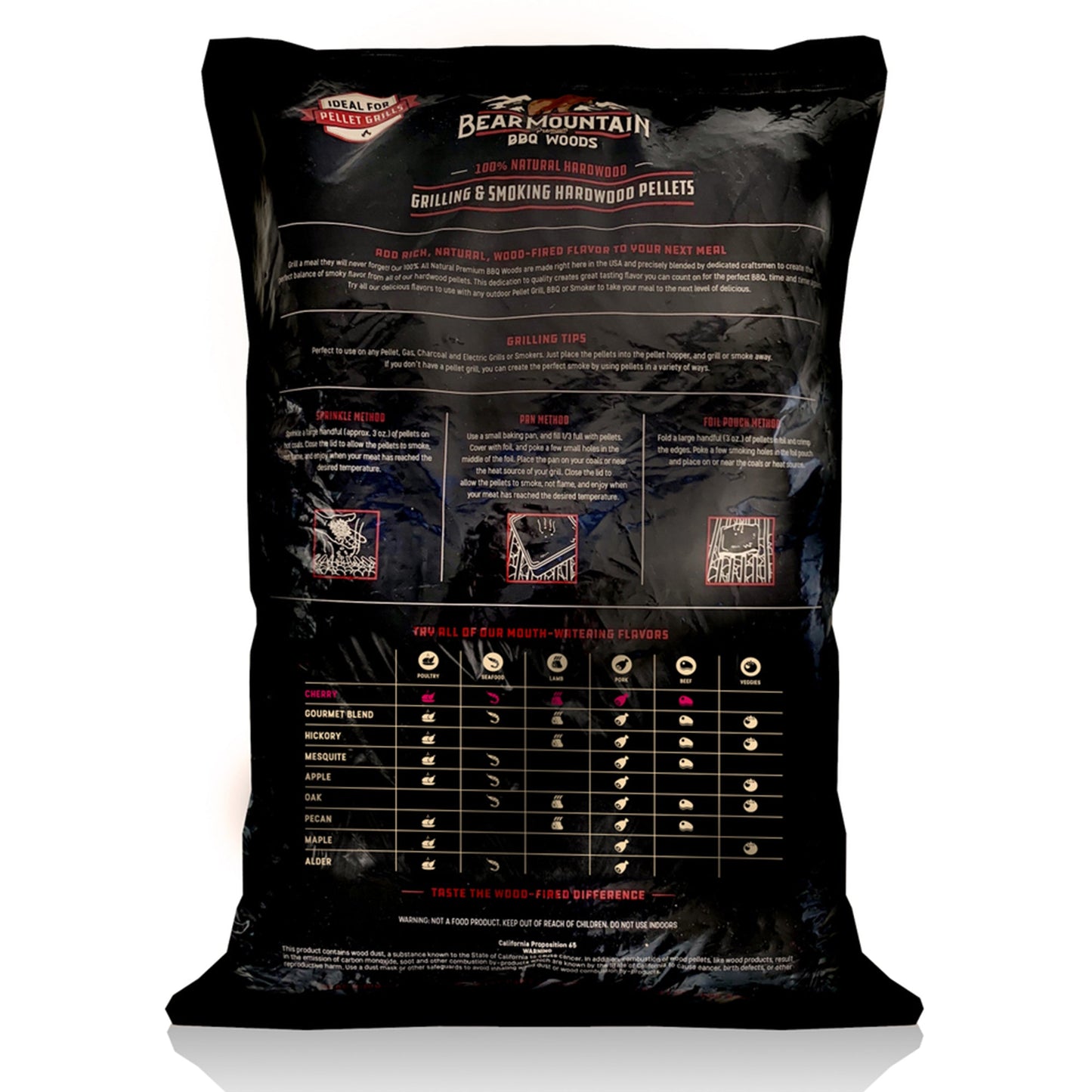 Bear Mountain BBQ All Natural Hardwood Cherry Smoker Pellets, 20 lbs (4 Pack)