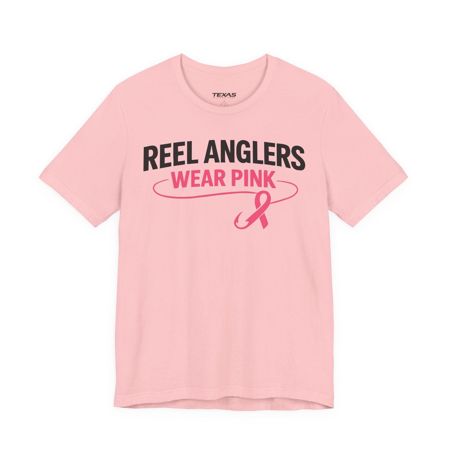 Texas Rigged Tees Reel Anglers Wear Pink — Unisex Cotton Tee
