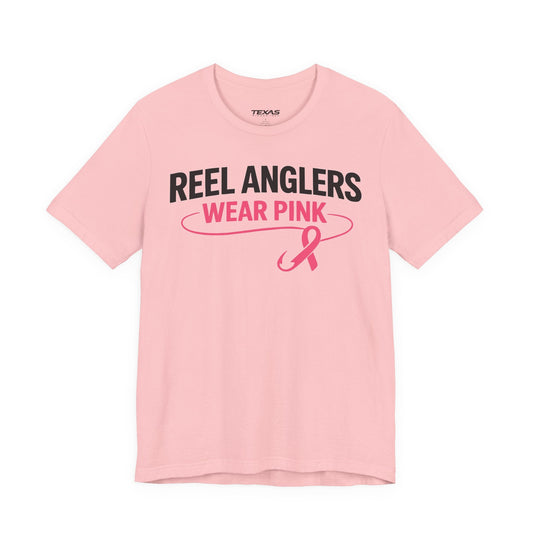 Texas Rigged Tees Reel Anglers Wear Pink — Unisex Cotton Tee