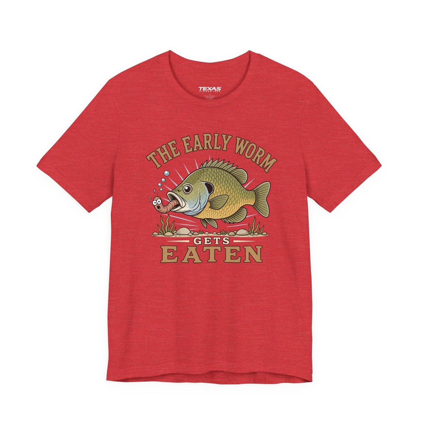 Texas Rigged Tees The Early Worm Gets Eaten — Unisex Cotton Tee