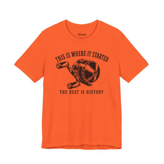 Texas Rigged Tees This Is Where It Started — Unisex Cotton Tee