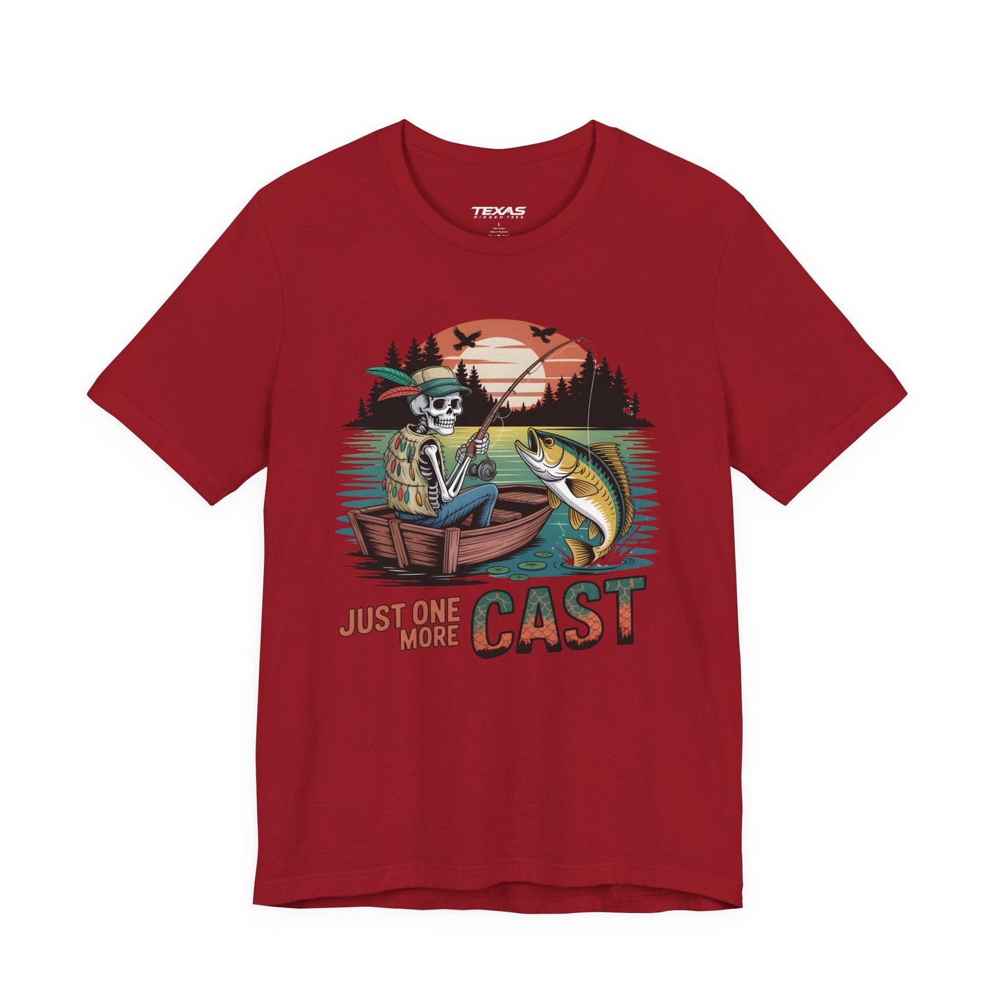 Texas Rigged Tees Just One More Cast — Unisex Cotton Tee