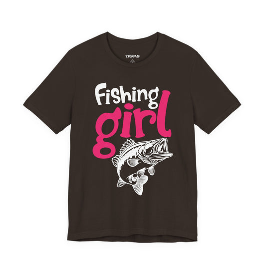 Texas Rigged Tees I Know I Fish Like a Girl, Try to Keep Up — Unisex Cotton Tee