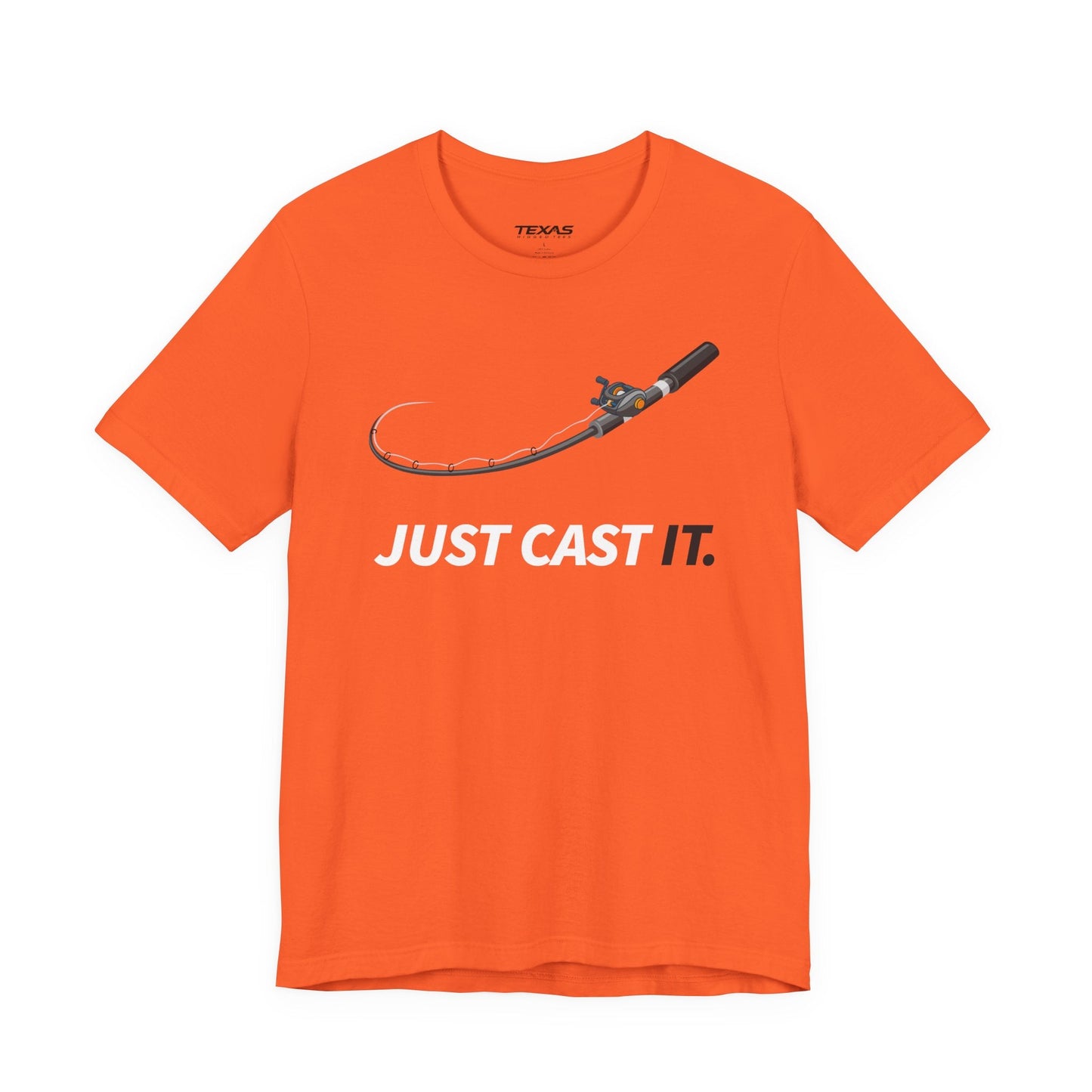 Texas Rigged Tees Just Cast It — Unisex Cotton Tee