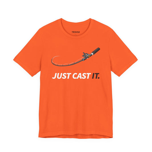 Texas Rigged Tees Just Cast It — Unisex Cotton Tee