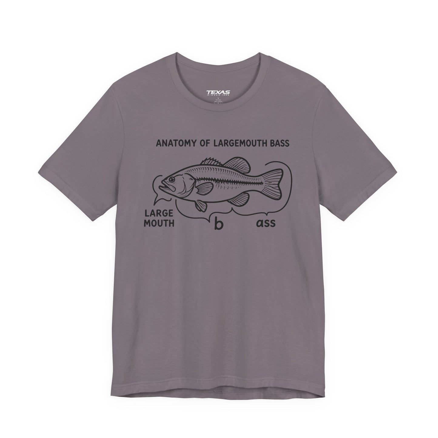 Texas Rigged Tees Anatomy of a Largemouth Bass — Unisex Cotton Tee