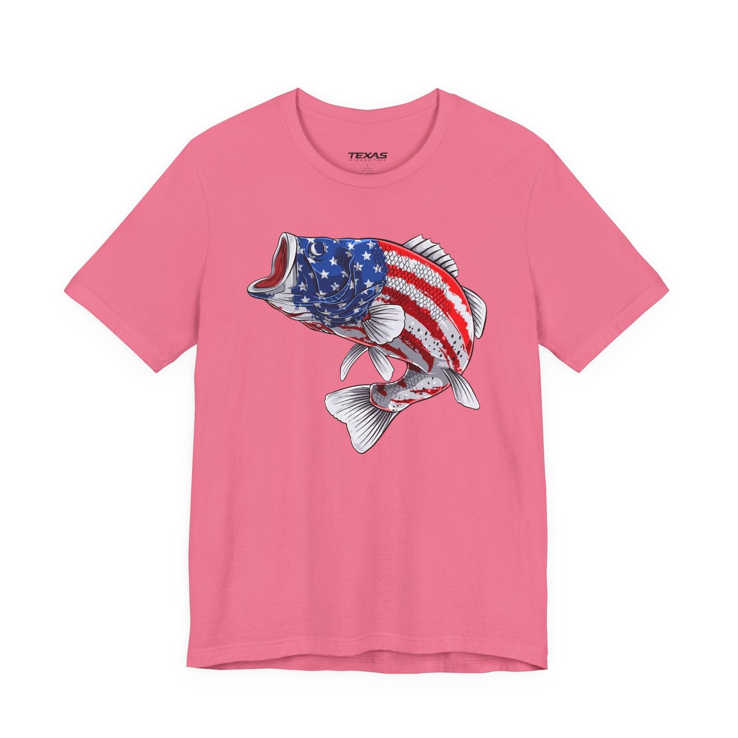 Texas Rigged Tees Patriotic Bass — Unisex Cotton Tee