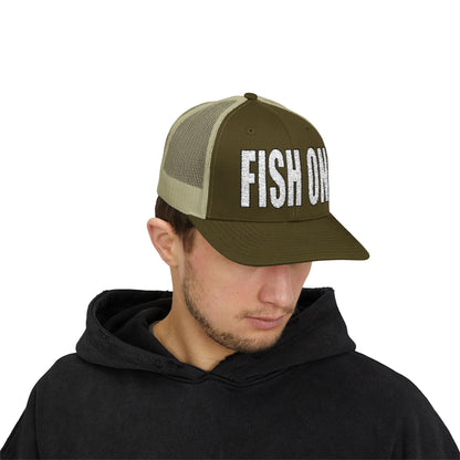 Texas Rigged Tees FISH ON — Embroidered Baseball Cap