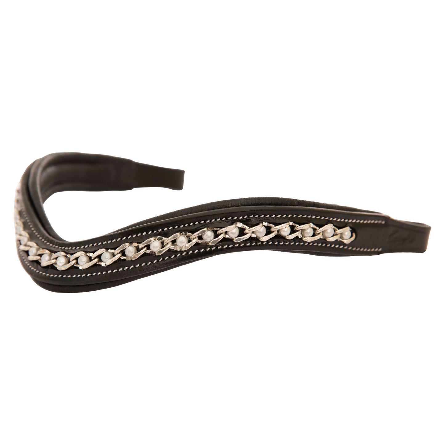 Bridles & Reins ExionPro Designer Spiral White Pearl Crystal Browband