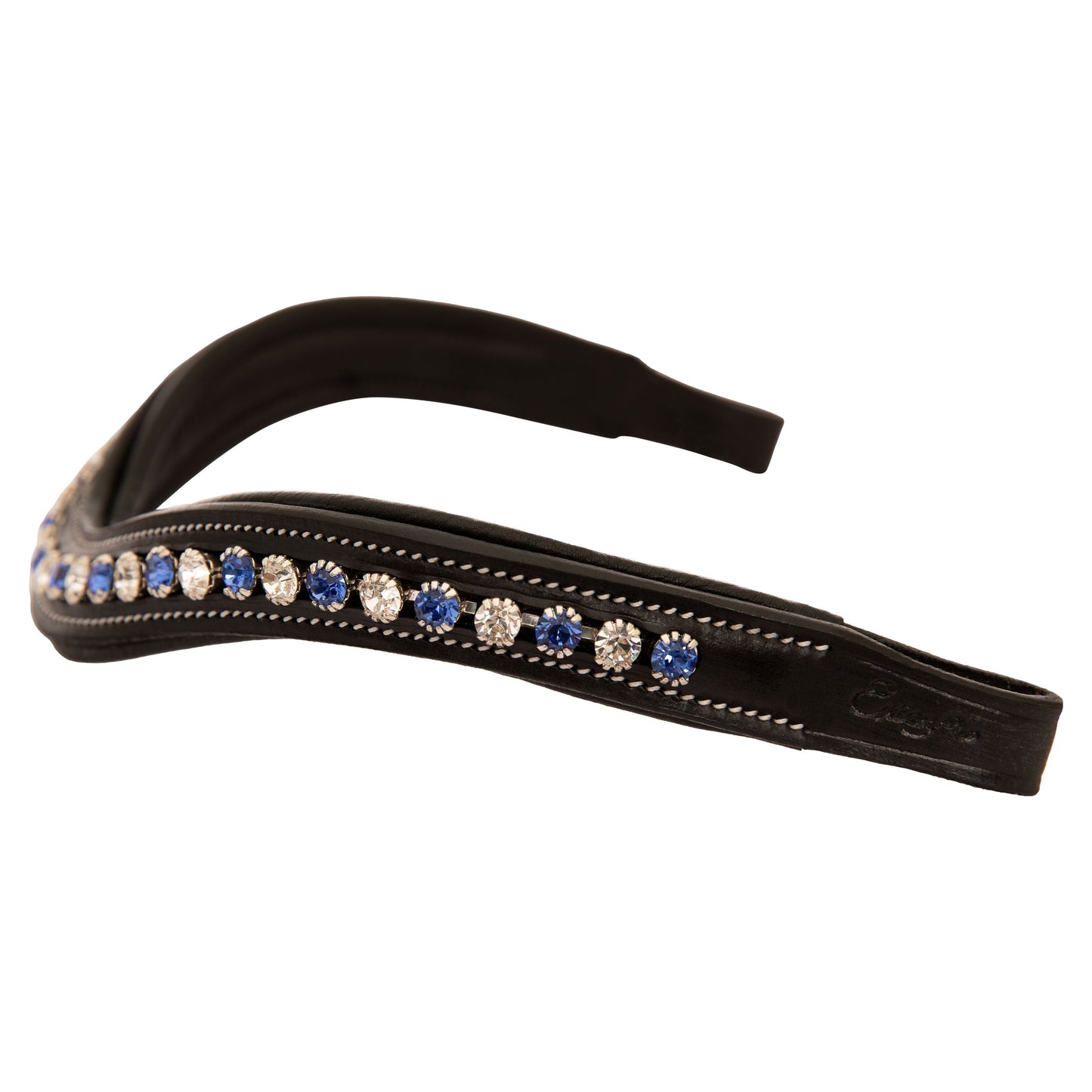 Bridles & Reins ExionPro Elegant Blue & Clear Crystal Browband
