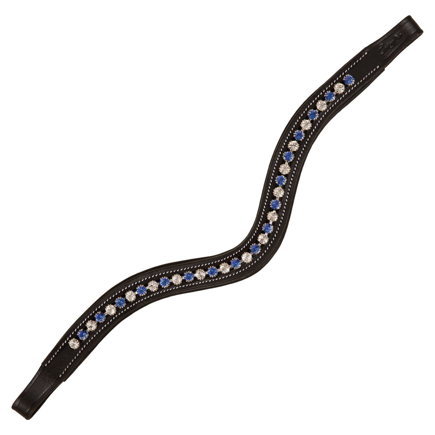 Bridles & Reins ExionPro Elegant Blue & Clear Crystal Browband