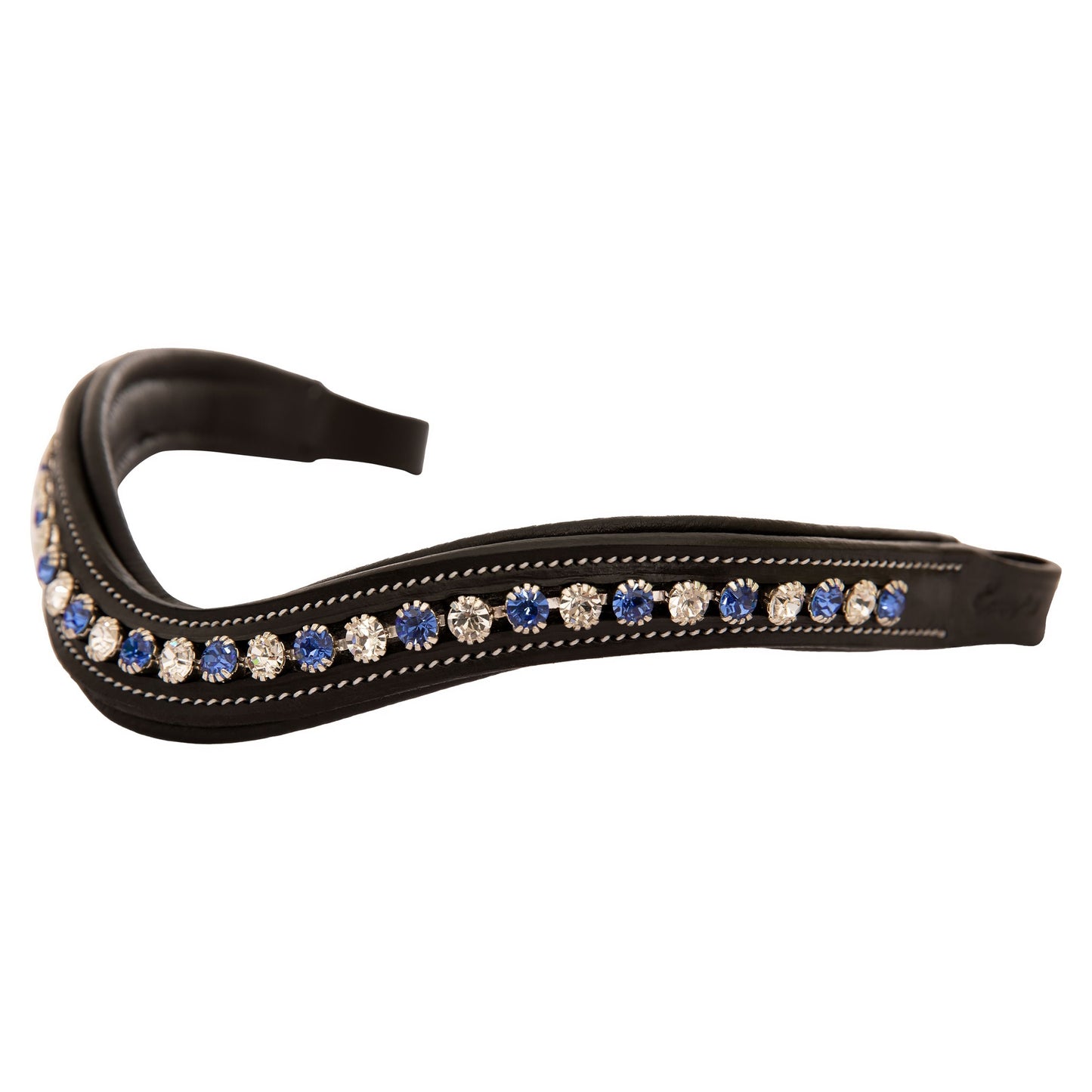 Bridles & Reins ExionPro Elegant Blue & Clear Crystal Browband