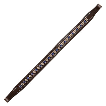 Bridles & Reins ExionPro Elegant Blue & Clear Crystal Browband