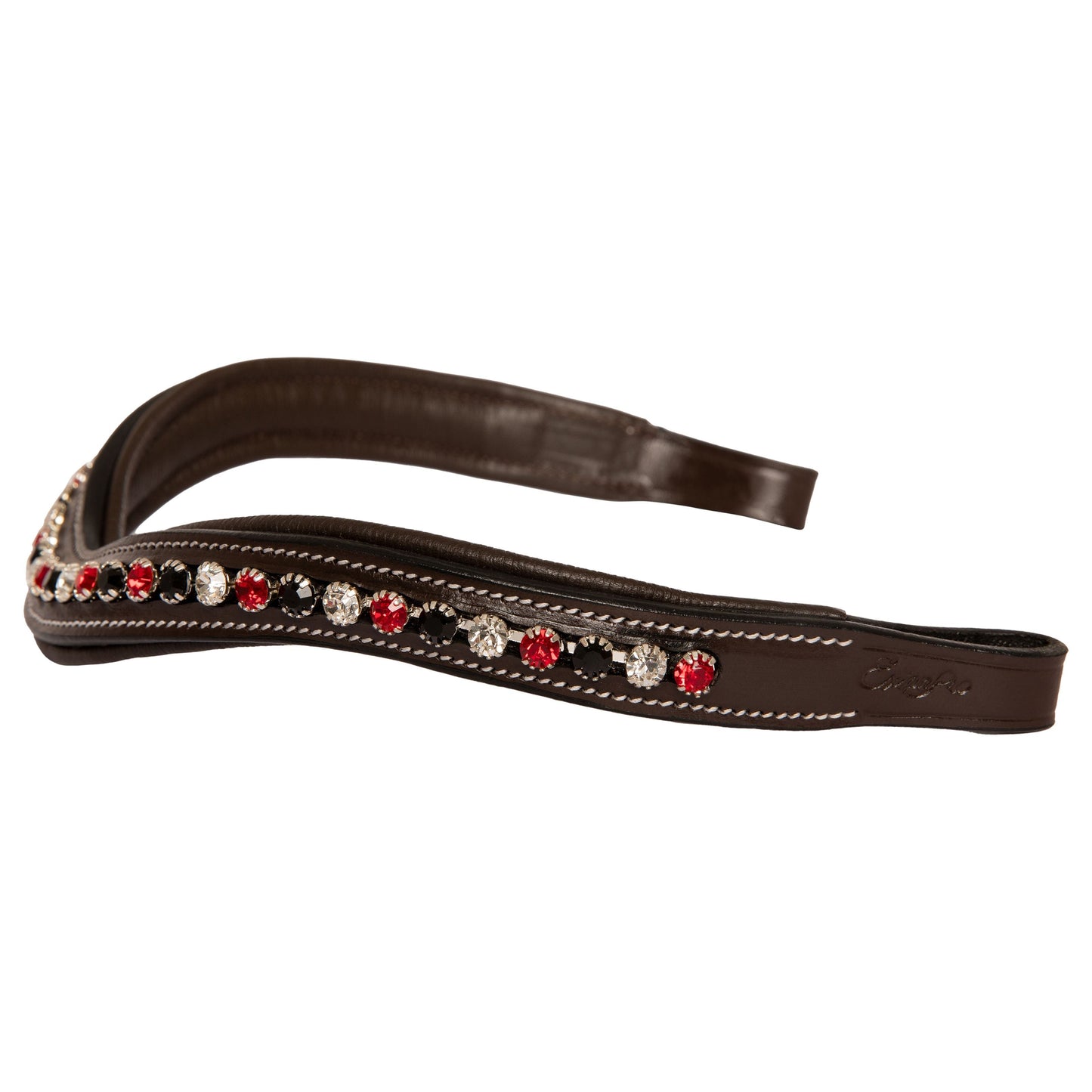 Bridles & Reins ExionPro Marvel Beauty Red, Black & Alternative Clear Crystal Browband