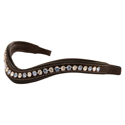Bridles & Reins ExionPro Small Elegant Designer Blue, White Crystal Browband