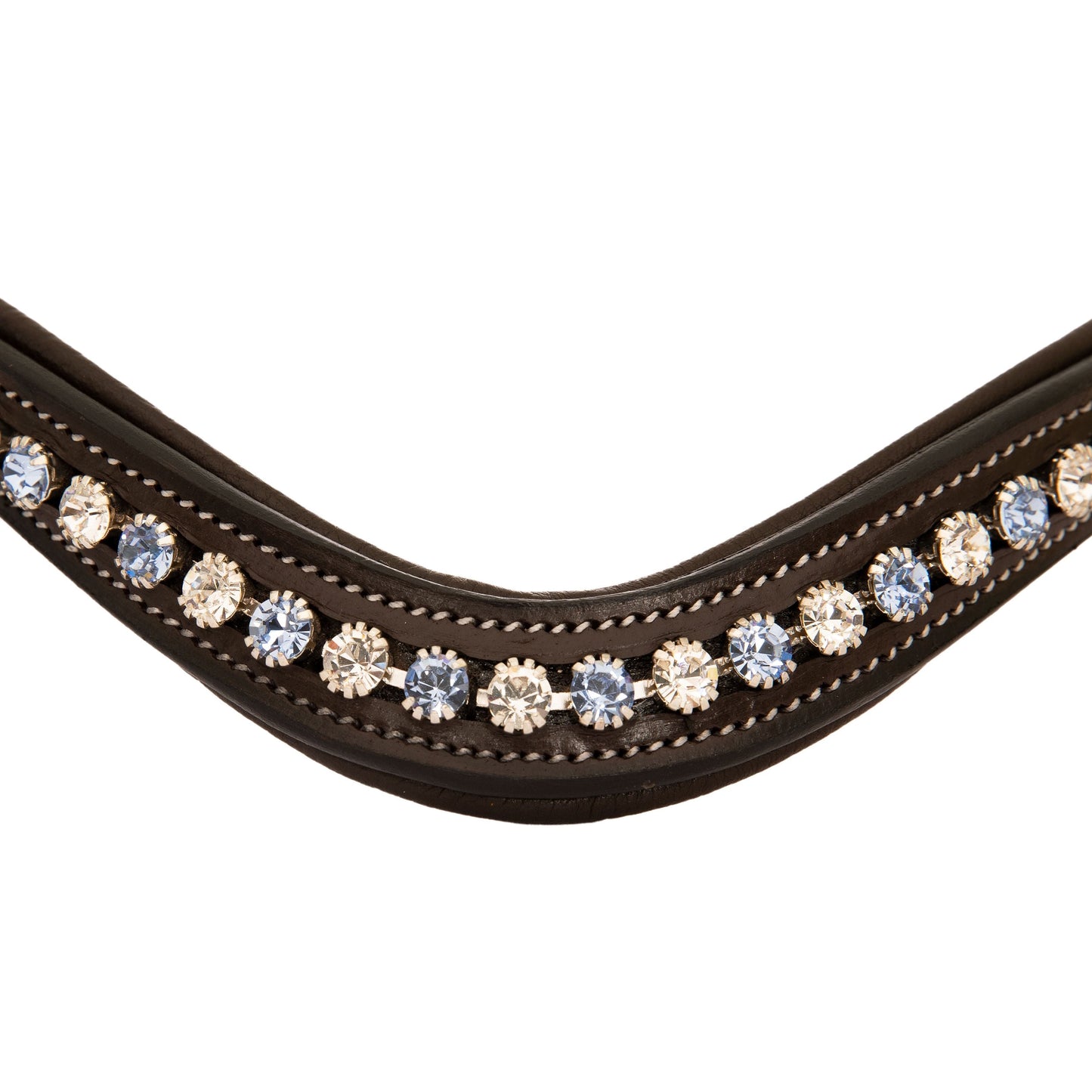 Bridles & Reins ExionPro Small Elegant Designer Blue, White Crystal Browband