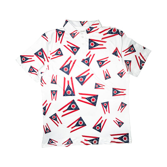 1803 Golf Big Ohio Burgee Golf Shirt
