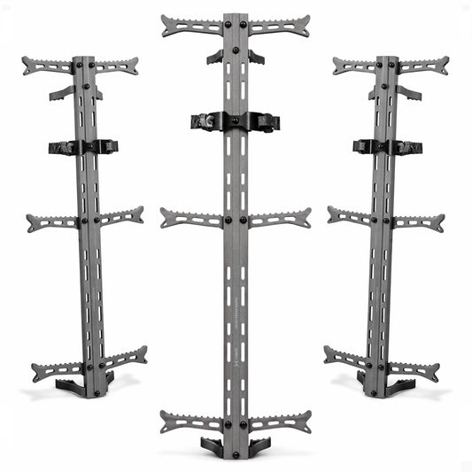 Hawk Helium Hunting Treestand Portable Climbing Sticks w/ Fold Up Steps, 3 Pack