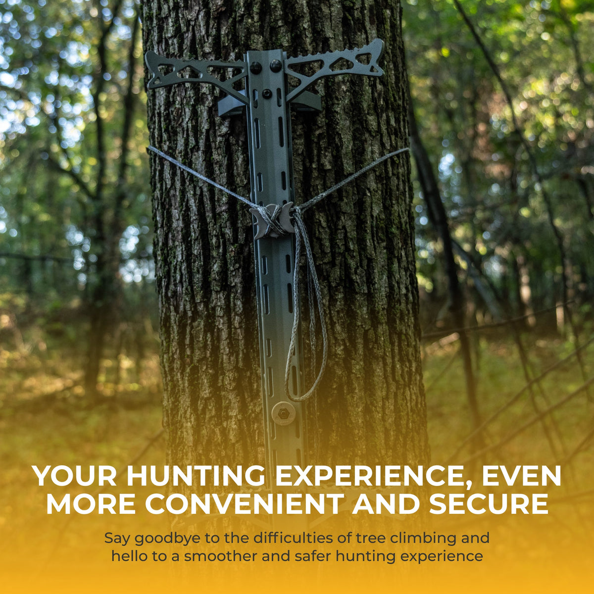 Hawk Helium Hunting Treestand Portable Climbing Sticks w/ Fold Up Steps, 3 Pack