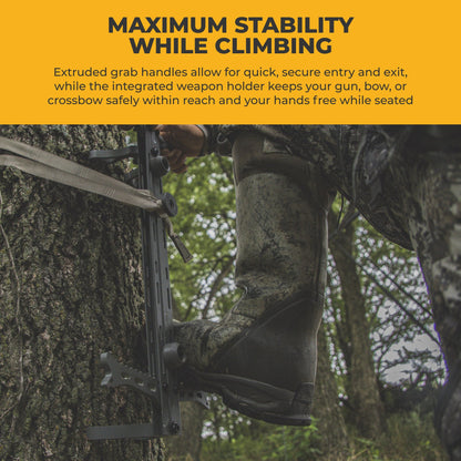 Hawk Helium Hunting Treestand Portable Climbing Sticks w/ Fold Up Steps, 3 Pack