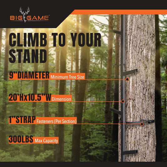 Big Game Quick Stick Climbing Sticks, Tree Climbing Hunting Gear for Deer Stands