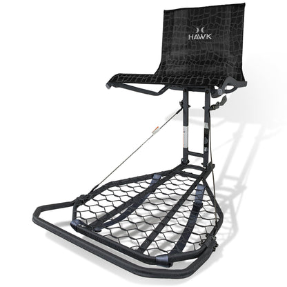Hawk HWK-HF2031 Kickback LVL Steel Hang-On Tree Stand w/ Leg Extension Footrest