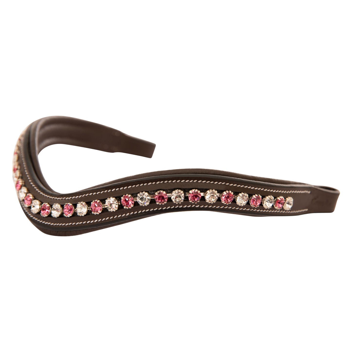 Bridles & Reins ExionPro Designer White & Pink linked Crystal Browband