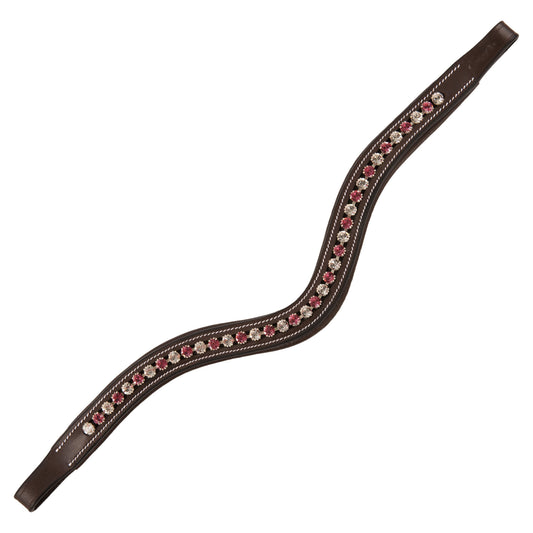 Bridles & Reins ExionPro Designer White & Pink linked Crystal Browband